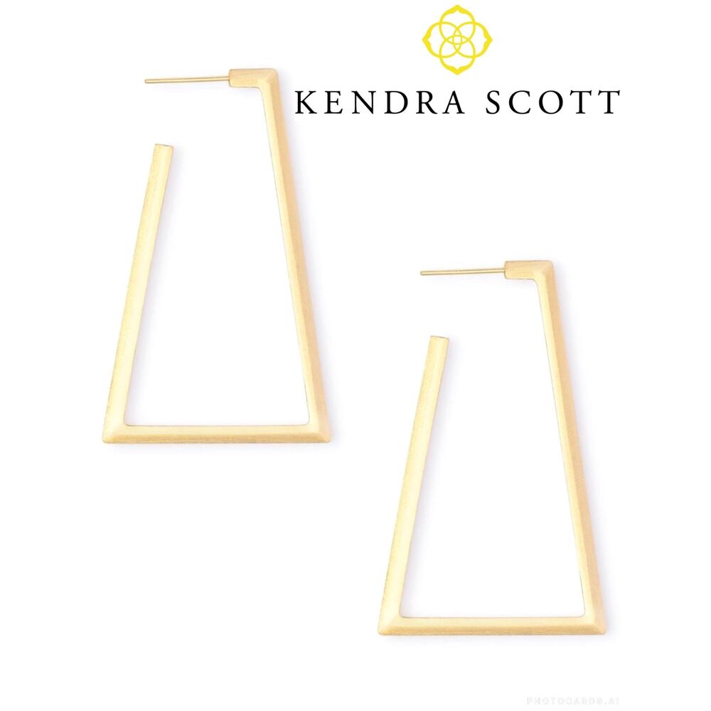 NWOT Kendra Scott Easton14K Plated Gold Hoop Earrings